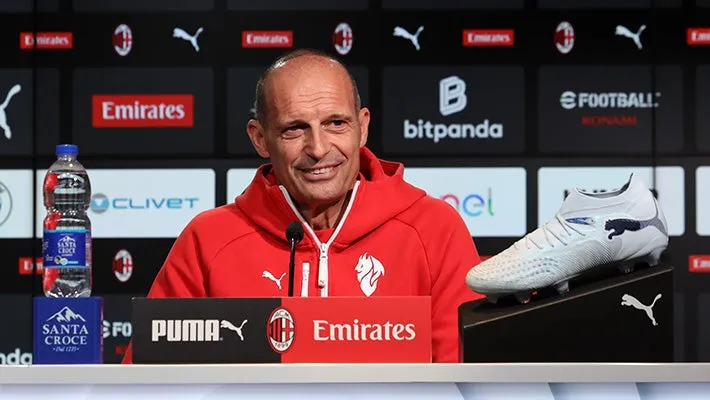 Allegri prône le calme avant le match de Serie A du Milan AC contre Vérone