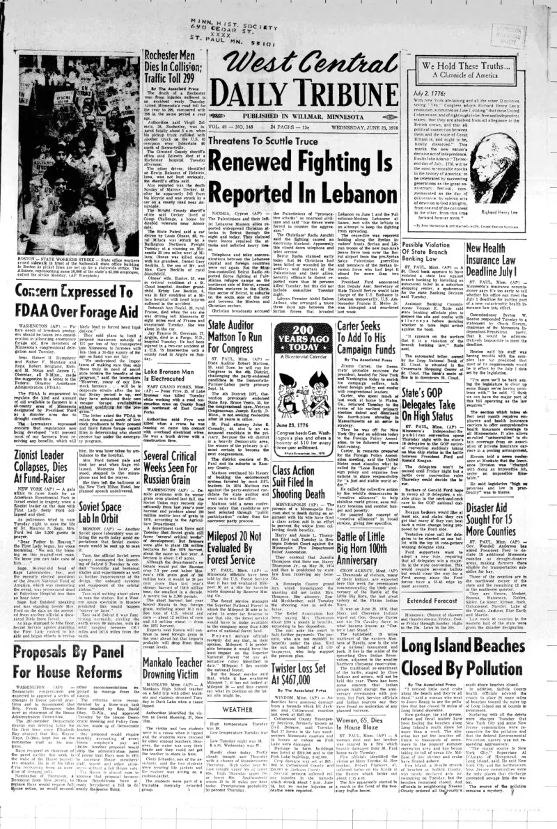 America 250 : Événements clés du 23 juin 1976