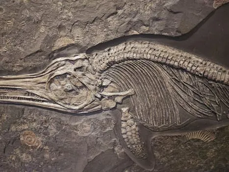 Le Zoo de Beauval expose un squelette de reptile marin avant enchères