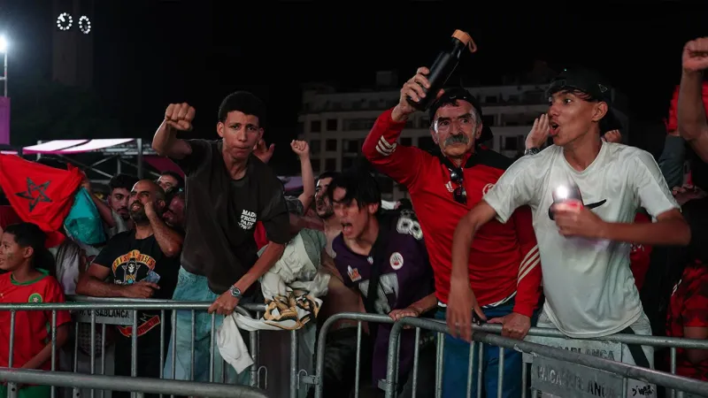 Casablanca en fête après la victoire du Maroc contre les Pays-Bas