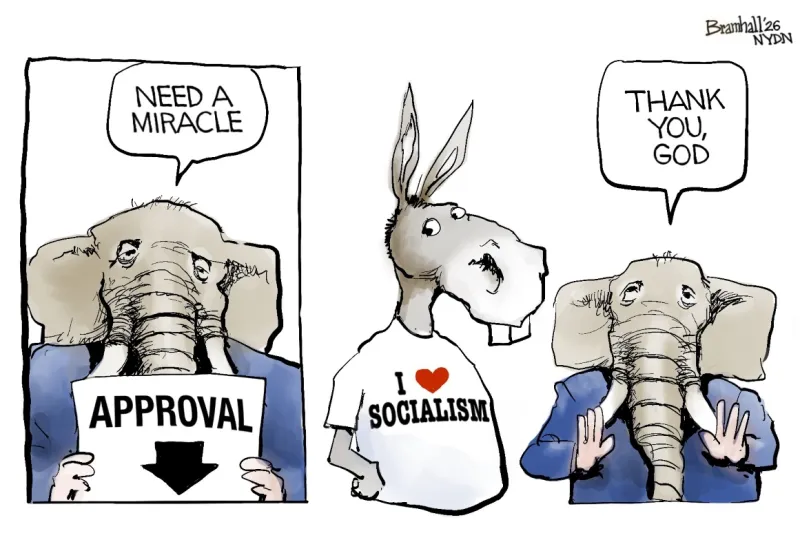 Dessin éditorial : Sauvés par les socialistes démocrates
