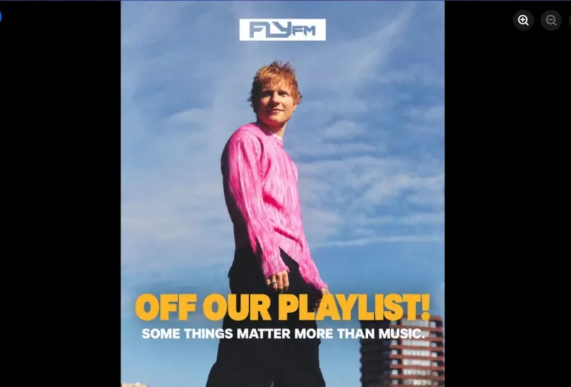 Fly FM Pulls Ed Sheeran Over Palestine Support