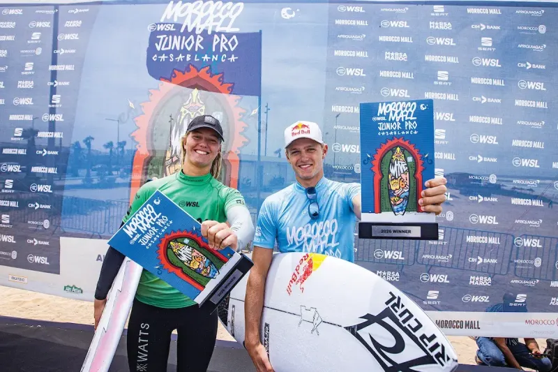 Les jeunes surfeurs français brillent au Morocco Mall Junior Pro