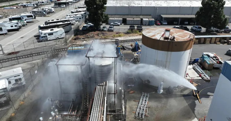 Risque d'explosion de cuve chimique à Garden Grove écarté
