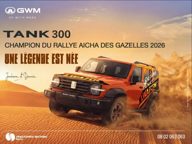 GWM Tank 300 vainqueur du Rallye Aicha des Gazelles 2026