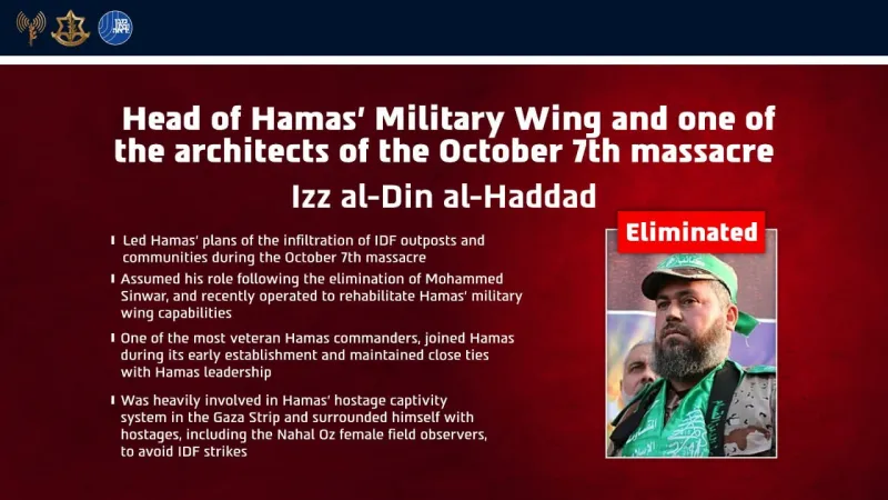 Le chef militaire du Hamas tué après avoir enfreint ses propres règles