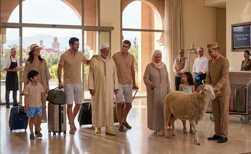 Sacrifice de l'Aïd al-Adha à l'hôtel : une tendance au Maroc