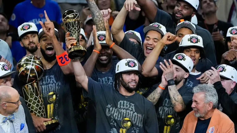 Les Knicks chez Fallon après le titre NBA
