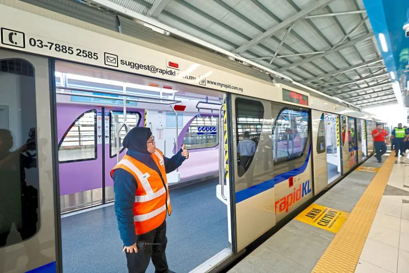 Essai médiatique sur la ligne LRT Shah Alam