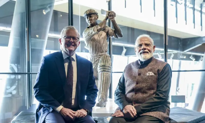 Modi offre un vinyle de 'Colonial Cousins' au PM australien