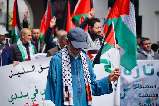 Moroccans Rally in Rabat for Palestinian Solidarity