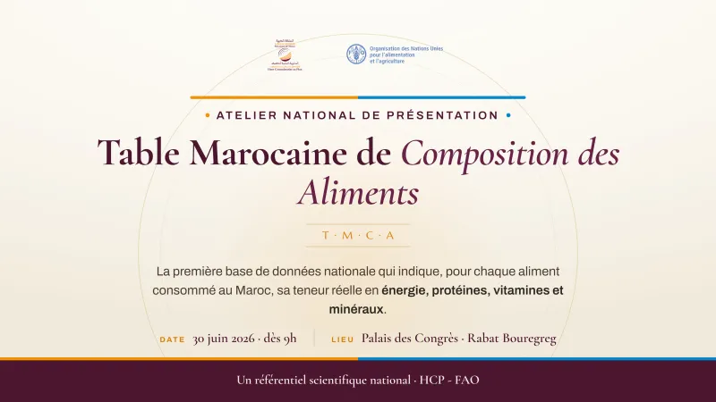 Lancement de la Table Marocaine de Composition des Aliments