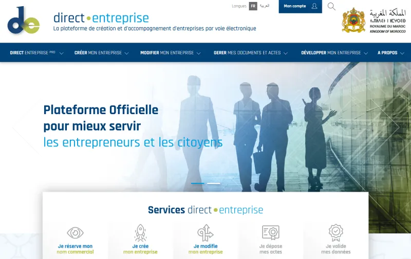 Maroc : plus de 50.300 entreprises créées en ligne via DirectEntreprise