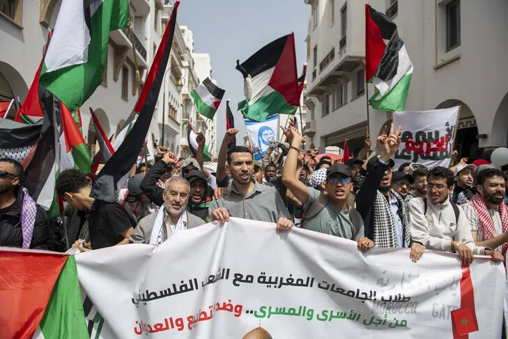 Maroc : marche à Rabat pour la Journée des prisonniers palestiniens