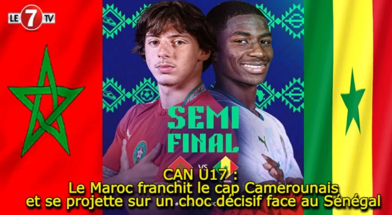 Maroc U17 bat Cameroun, affronte Sénégal en CAN
