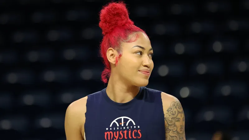 Shakira Austin des Mystics avant le match contre le Sky