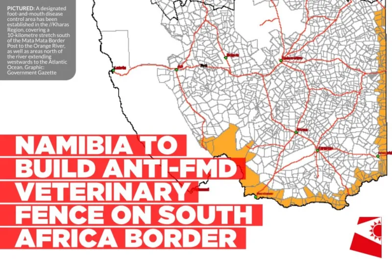 Namibie prévoit une clôture vétérinaire à la frontière sud-africaine