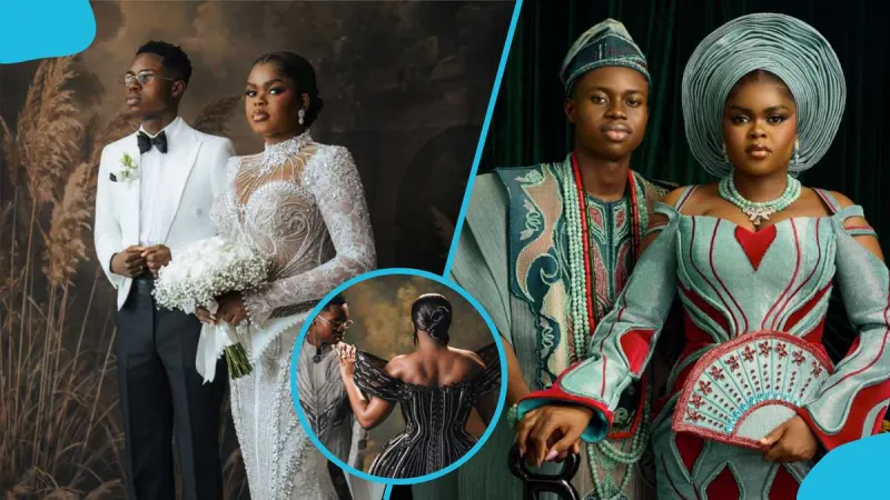 La mariée nigériane Jarvis porte une robe steampunk métallique