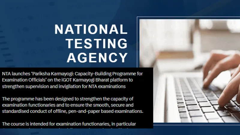 L'NTA lance la formation 'Pariksha Karmayogi' pour les responsables d'examens
