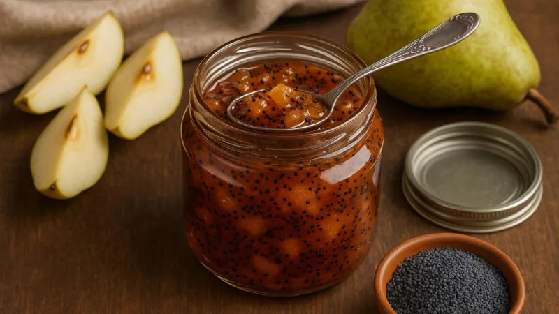 Confiture de poires : sirop ambré et morceaux fermes