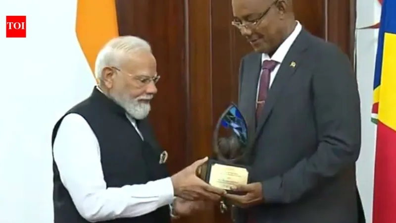 Le PM Modi reçoit le prix 'Gardien de l'Horizon Bleu' aux Seychelles