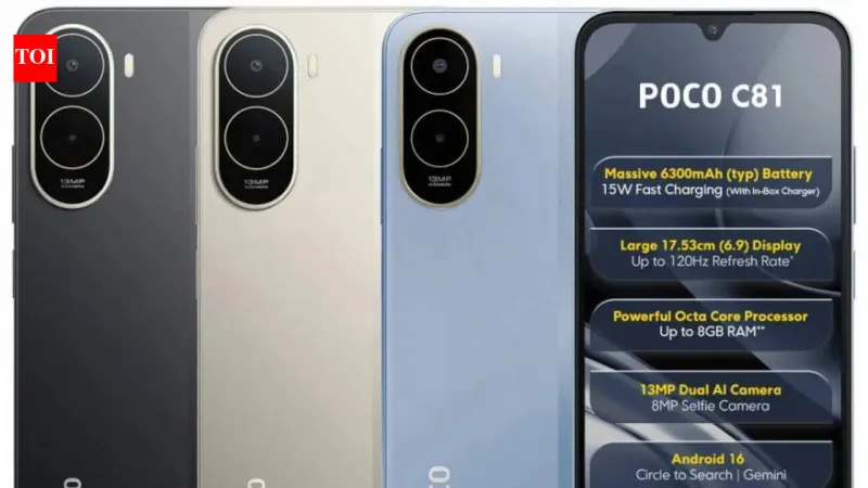 Poco C81 et C81x lancés en Inde : prix, caractéristiques