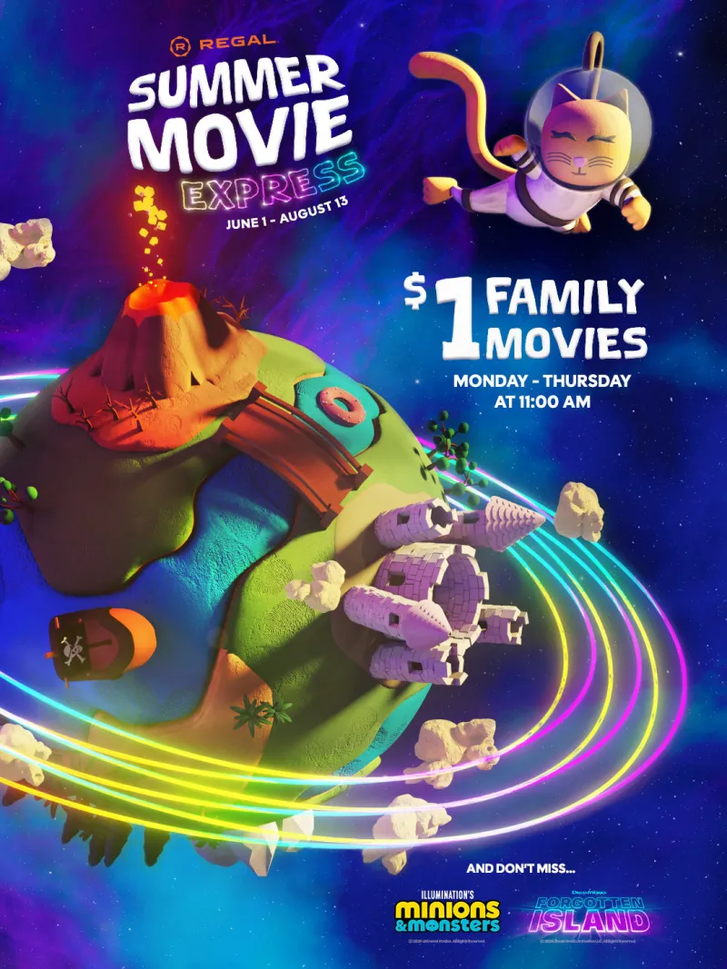 Cinéma d'été Regal : films familiaux à 1 $ pendant 11 semaines