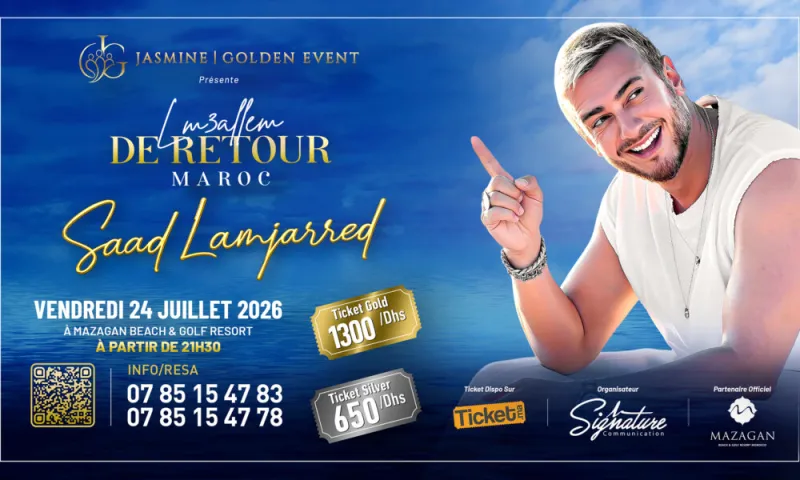 Saad Lamjarred en concert à Mazagan El Jadida