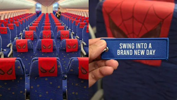 Scoot lance un avion aux couleurs de Spider-Man sur certaines routes