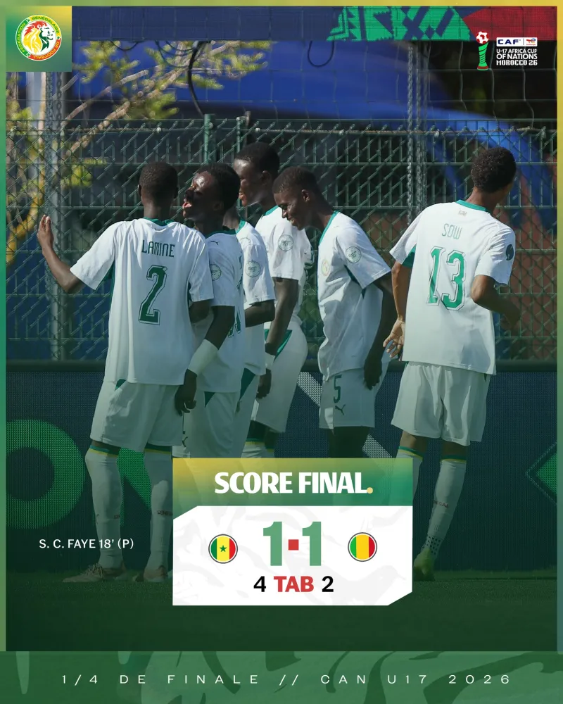 Sénégal bat le Mali aux tirs au but, rejoint le Maroc en demies