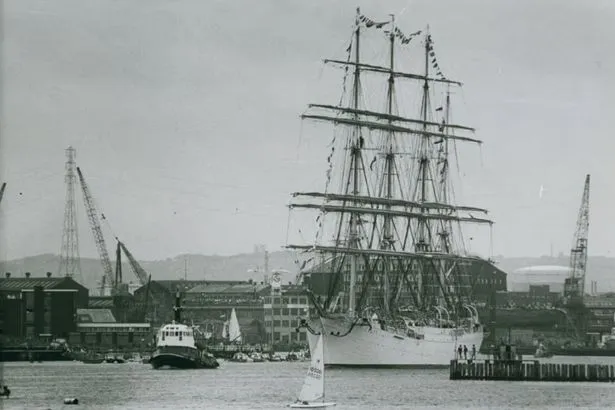 La course des grands voiliers a visité la Tyne pour la première fois en 1986