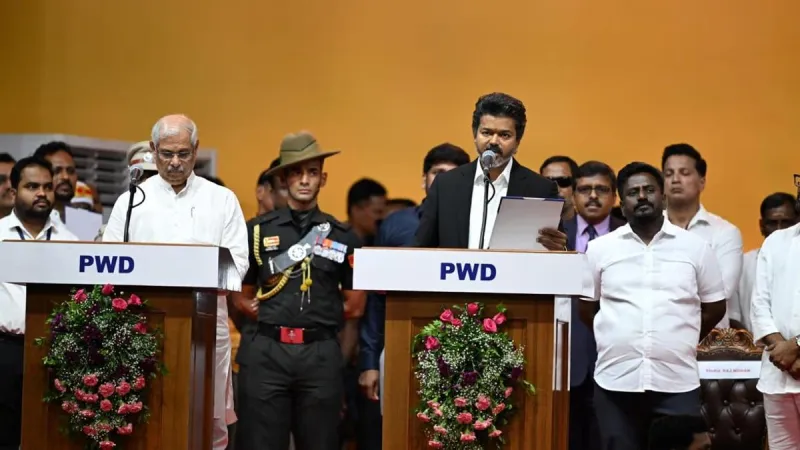 Vijay de TVK prête serment comme CM du Tamil Nadu