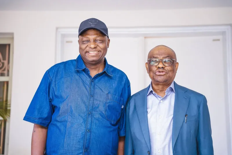 Wike rend visite au président de l'APC Yilwatda à Abuja